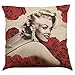 LightInTheBox Set of 3 18 x 18 Cotton Linen Throw Pillow Case Cover with Marilyn Monroe Print Home Decor Cushion Cover