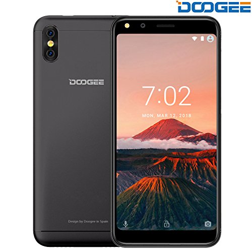 Unlocked Cell Phones, DOOGEE X53 Android 7.0 Dual SIM Smartphones - 5.3â€™â€™ 18:9 Ratio Full Vision Display - 1GB RAM + 16GB ROM - Dual 5MP Camera - 3G Dual SIM Unlocked Phones - Black