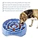 Slow Feeder Dog Bowl Anti Choking Slow Eating Drinking Pet Feeder Bowl Anti-Gulping Non-Skid Interactive Bloat Stop Dog Bowl Use Eco-friendly Anti-Static and Anti-Dust PP Material (Large, Blue)
