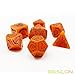 Bescon Glowing Halloween Polyhedral Dice 7pcs Set, Luminous Halloween RPG Dice Set, Glow in Dark Halloween DND Game Dice