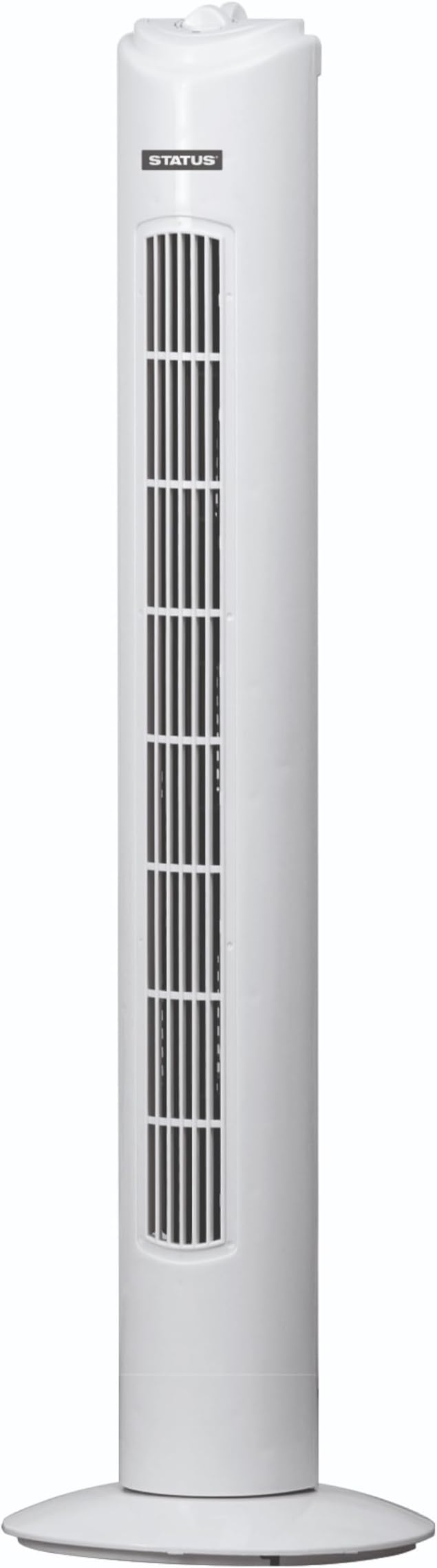 Status 32-Inch Oscillating Tower Fan, 3 Speed Settings, Portable White