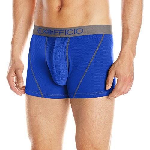 ExOfficio Men's Give-n-Go Sport Mesh 3'' Boxer Brief, Royal, Large