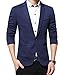 Men's Slim Fit Casual One Button Blazer Jacket (1416 Navy, M)