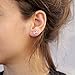 Handmade Sterling silver Lizard Ear cuffs, Ear Climber Nickel free, PAIR, Length 22mm 0.86 inches