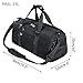 Gym Sports Duffel Bag with Shoes Compartment and Waterproof Pouch Travel Duffel Bag Weekend Bag for Men and Women