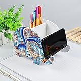 HomRing Elephant Shape Cute Cell Phone Mounts Desk Pen Container, Creative Tablet Smartphone Phone Stand for iPhone Samsung Sony Huawei, Brush Pot