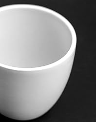 QWORK Lab Porcelain Crucible with Lid, 6 Pack, 50ml