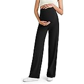 G4Free Women's Maternity BareFeel Wide Leg Yoga Pants