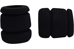 BISIBITA2 Tattoo Foam Grip Cover for Any 1 Inch Tube, 20pcs (Black)