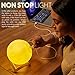 AVVS Lunar Moon Lamp - 3D Printed Night Light For Kinds - Touch Control USB Charging Led Nursery Nightlight With Wooden Stand (5.9in)