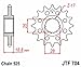 JT Sprockets JTF704.15 15T Steel Front Sprocket , black
