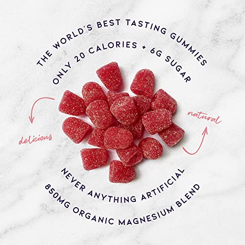 Magnesium Glycinate + Citrate Gummies Supplement for Adults Kids, Calm