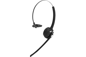 XUXHOU Light Wireless Customer Service Headphones with 5.0 Technology, Microphone, for Cell Phone Tablets - BH M6S Black