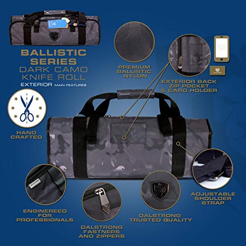 Dalstrong Ballistic Series Knife Roll Premium Ballistic Nylon & Top