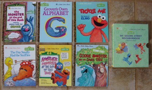 My Sesame Street Neighborhood: 6 Little Golden Books Boxed Set (Cookie Monster and the Cookie Tree ~ The Monster at the End of This Book Starring Lovable, Furry Old Grover ~ Another Monster at the End of This Book ~ Tickle Me My Name Is Elmo ~ Grover's Own Alphabet ~ The Day Snuffy Had the Sniffles)