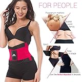 Adjustable Back Support Belt for Women - Abdominal Elastic Waist Ab Cincher Trainer Trimmer - Neoprene Hourglass Slimming Body Shaper Sport Girdle for Weight Loss Sweet Sweat Compression Band Workout