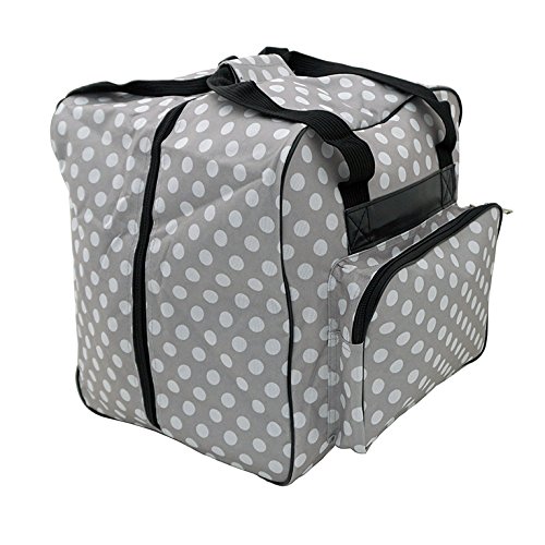 Hemline Dotty Gray Polka Dot Serger or Overlock Tote Bag