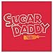 Tee Luv Men's Faded Sugar Daddy Candy Logo Shirt, Red Heather, S