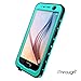 Galaxy S6 Waterproof Case, iThrough Waterproof, Dust Snow Shock Proof Case with Touched Transparent Screen Protector, Heavy Duty Protective Carrying Cover Case for Galaxy S6 (Blue)