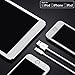 Enther (6 feet) USB to Lightning Cable MFI Apple Certified 3 Pack Charging Cord for Fast Data Transfer and Charge - Thick/White(2 Meter)