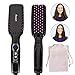 Hair Straightening Brush,OKWINT Hair Straightener Iron Brush with Double Negative Ions Anti-scald Faster Heating MCH Ceramic Technology 110-240V Travel Size Auto Shut Off Temperature Lock Function