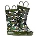 ZOOGS Children's Rubber Rain Boots, Little Kids & Toddler, Boys & Girls Patterns, Green (Camouflage)