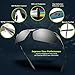 Torege Men's Sports Style Polarized Sunglasses For Cycling Running Fishing Driving Golf Unbreakable Al-Mg Metal Frame Glasses M291 (Black)