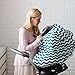 Nursing Breastfeeding Cover Scarf - Baby Car Seat Canopy, Shopping Cart, Stroller, Carseat Covers for Girls and Boys - Seafoam Chevron