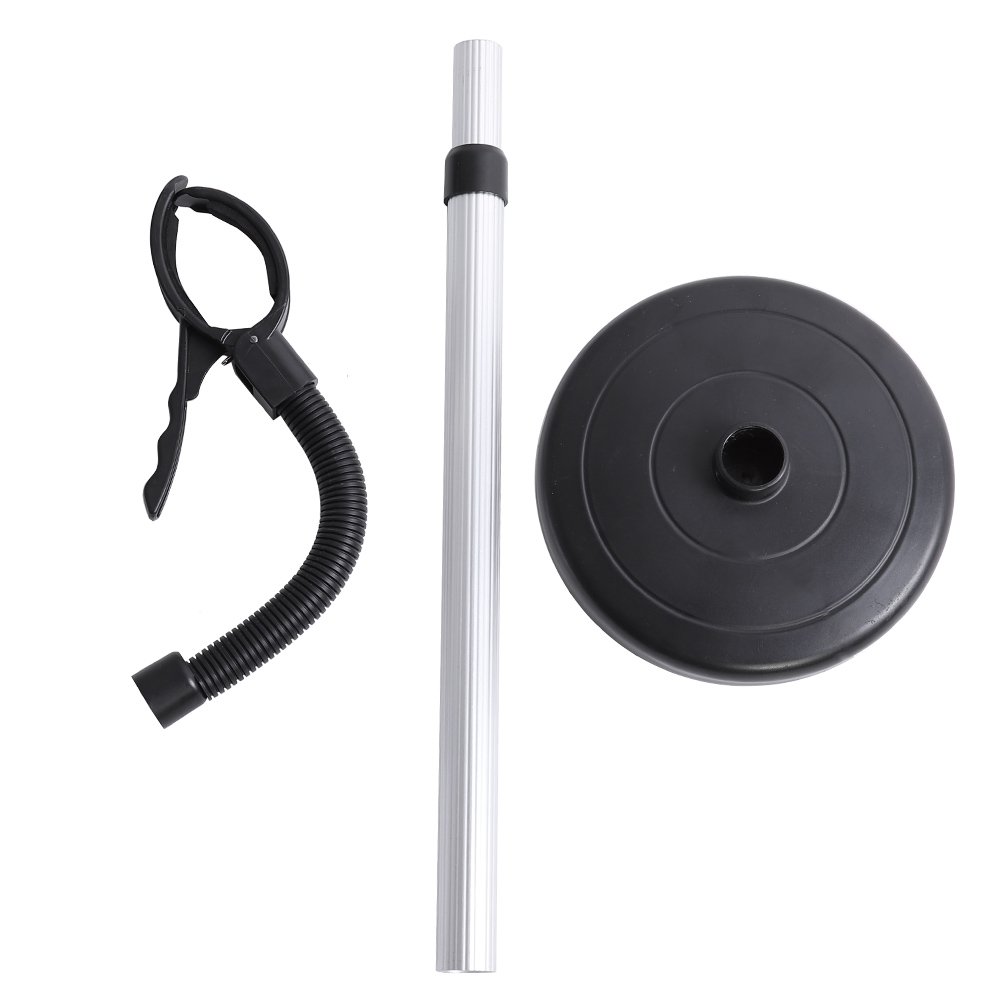 Adjustable Height Hair Dryer Holder for Hands Free, Hair Dryer Stand Hairdryer Holder Station Stainless Steel with Removable Suction Cup for Home Use 15.7x7.5x2.4inch