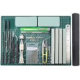 BXQINLENX Professional 25 PCS Model Tools Kit Modeler Basic Tools Craft Set Hobby Building Tools Kit for Gundam Car Model Building Repairing and Fixing (E)