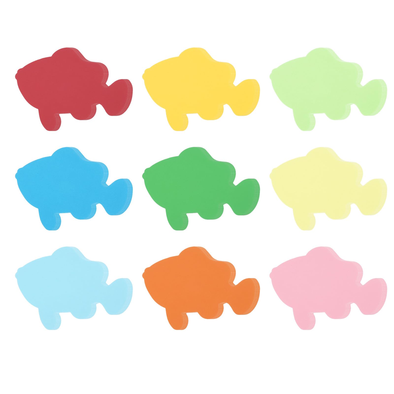 PATIKIL Bulletin Cutouts Paper, 54 Pcs Fish Shaped Bulletin Board Paper Cut Outs Decorations for Classroom DIY Crafts Projects Party Supplies, Multicolored