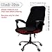 Unimore Computer Chair Cover Stretchable Office Chair Cover with Zippers and Tie Ropes for Rotating Boss Chair Medium Size, Chair not Included (Black)