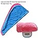 DEARYHOME 1 Pack Microfiber Hair Drying Towel Ultra Absorbent Soft Hair Turban Wrap for Curly & Long Hair, Blue