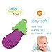 Baby Teething Toys, BPA Free Natural Organic Freezer Soft Silicone Fruit Vegetable Teethers Set with Pacifier Clip for 3 to 12 Months Babies, Infants, Toddlers (Pack of 5)