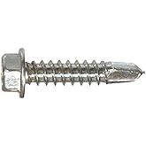 The Hillman Group 47226 Tornillo autoperforante de cabeza hexagonal de 1/4-14 x 1-1/2 pulgadas, zinc