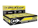 Dunlop Pro Squash Balls, Double Yellow Dot, Box of 12 Pcs [Sports]