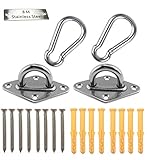 Heavy Duty Hammock Hanging Kit Pad Eye Plates