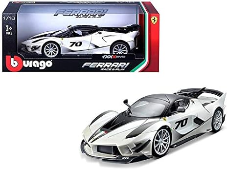 Amazon Com Starsun Depot New Ferrari Fxx K Evo 70 White 1 18 Diecast Model Car By urago Home Kitchen
