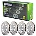 Solar Powered Ground Lights, 8LED Solar Path Lights Outdoor Waterproof Garden Landscape Spike Lighting for Yard Driveway Lawn Pathway Walkway Disk Lights (White)