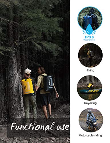 IDRYBAG Waterproof Dry Bag Dry Sack, Lightweight Dry Backpack Water Sport, Hiking Dry Backpack Shoulder Straps 30l - Thumbnail 4