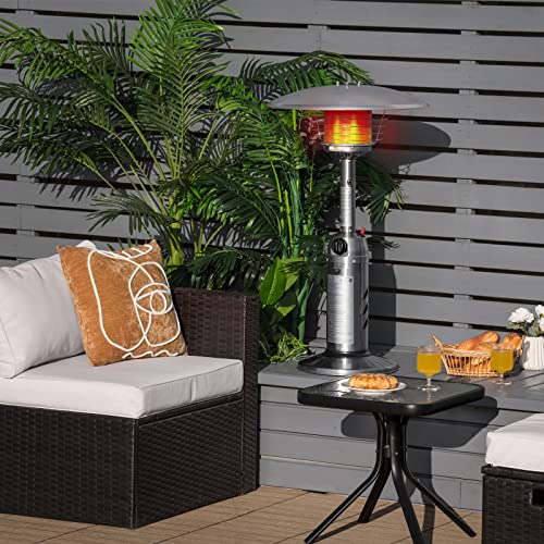 Tangkula Tabletop Propane Patio Heater, 11,000 BTU Portable Outdoor