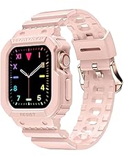 amBand Compatible for Apple Watch Band 38mm 40mm with Bumper Case, Rugged Men Bands for Apple Watch SE and iWatch Series 6 5 4 3 2 1, Sport Military Protective Cases Protector Drop-Proof Shockproof