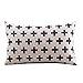 CoolDream Cotton Linen Decorative Pillowcase Throw Pillow Cushion Cover Cross Pattern Rectangle 12
