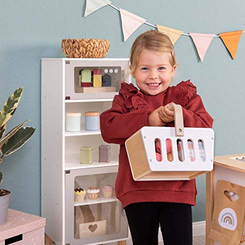 MUSTERKIND Kaufladen Cassia weiß/Natur/ warmgrau aus Holz - Kaufmannsladen für Kinder – Bild 7