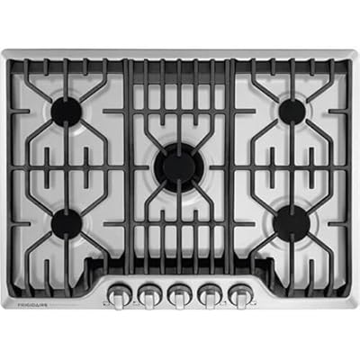 Frigidaire Professional 30" Gas Cooktop, 5 Burners, Stainless Steel