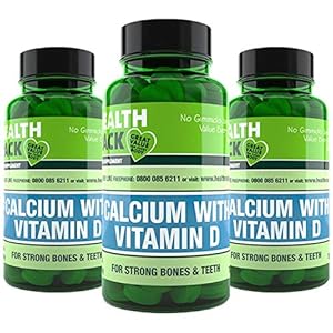 Calcium with Vitamin D 180 Capsules | High Strength Supplements for Bones & Teeth | 500mg of Calcium and 50iu of Vitamin D3 |
