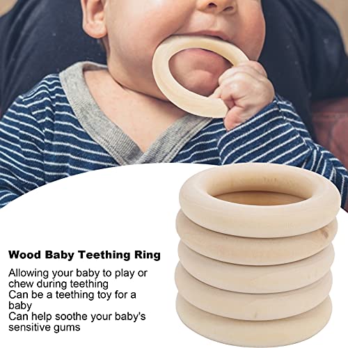 Wooden Rings, Wood Baby Teething Ring Washable Reusable Elegant Vintage