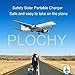 Solar Charger 24000mAh Power Bank,PLOCHY Portable Charger Solar Phone Charger with Lightning & Micro Input and 3 USB Port External Battery Pack for iPhone, Samsung Galaxy and More