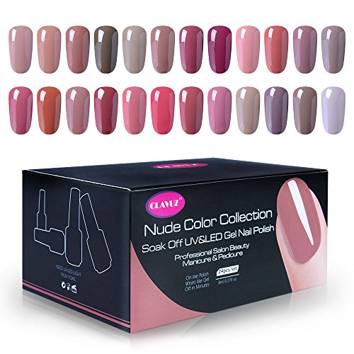Clavuz 24pcs gel nail polish set nude color collection …