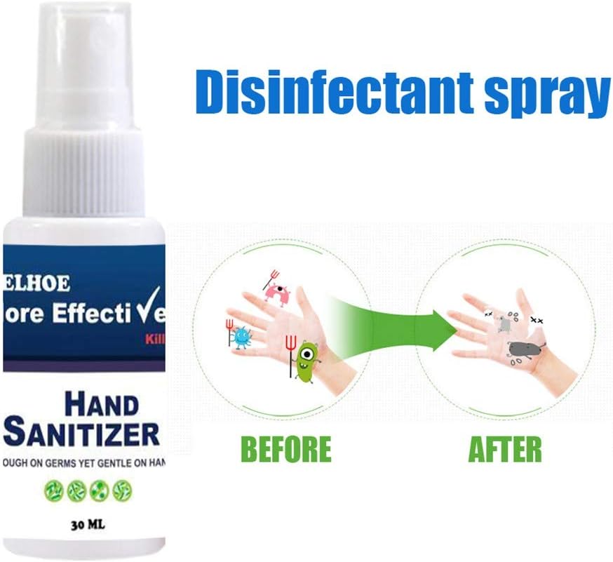 Portable Refreshing Hand Soap Spray to Instant Skin Cleansing, Disposable Hand Sanitizer Spray For Adults & Children, Soft and Non-irritating Hand Sanitizer Spray (50ml)
